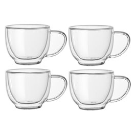 Vivimee Juego de 2 tazas de café de cristal, tazas de café transparentes de  15 onzas, tazas grandes …Ver más Vivimee Juego de 2 tazas de café de