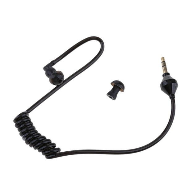 Auricular estéreo a mono con micrófono y control, auriculares con cable de  una oreja con gancho sobre la oreja y estuche para teléfonos celulares