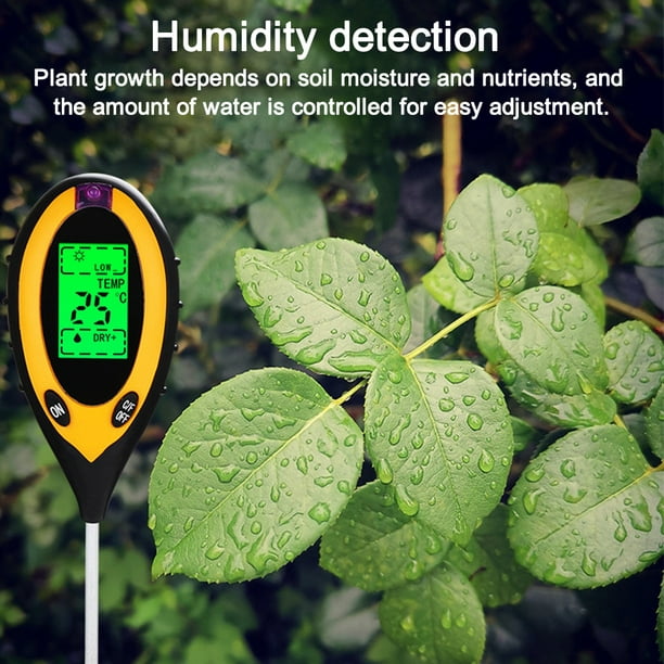 Dr.meter Medidor de humedad del suelo, medidor de agua para plantas de  jardín, césped, granja, uso en interiores y exteriores, probador de suelo
