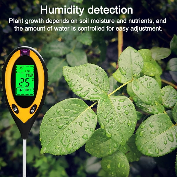 Medidor de humedad del suelo, medidor digital de la temperatura, monitor de  humedad para la granja, césped, plantas, uso interior y exterior