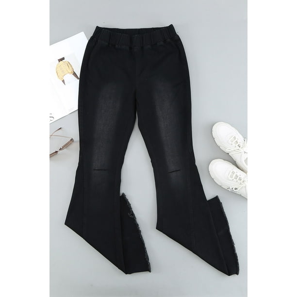 Venta al por mayor Pantalones de Mezclilla Negros para Mujer - 3598