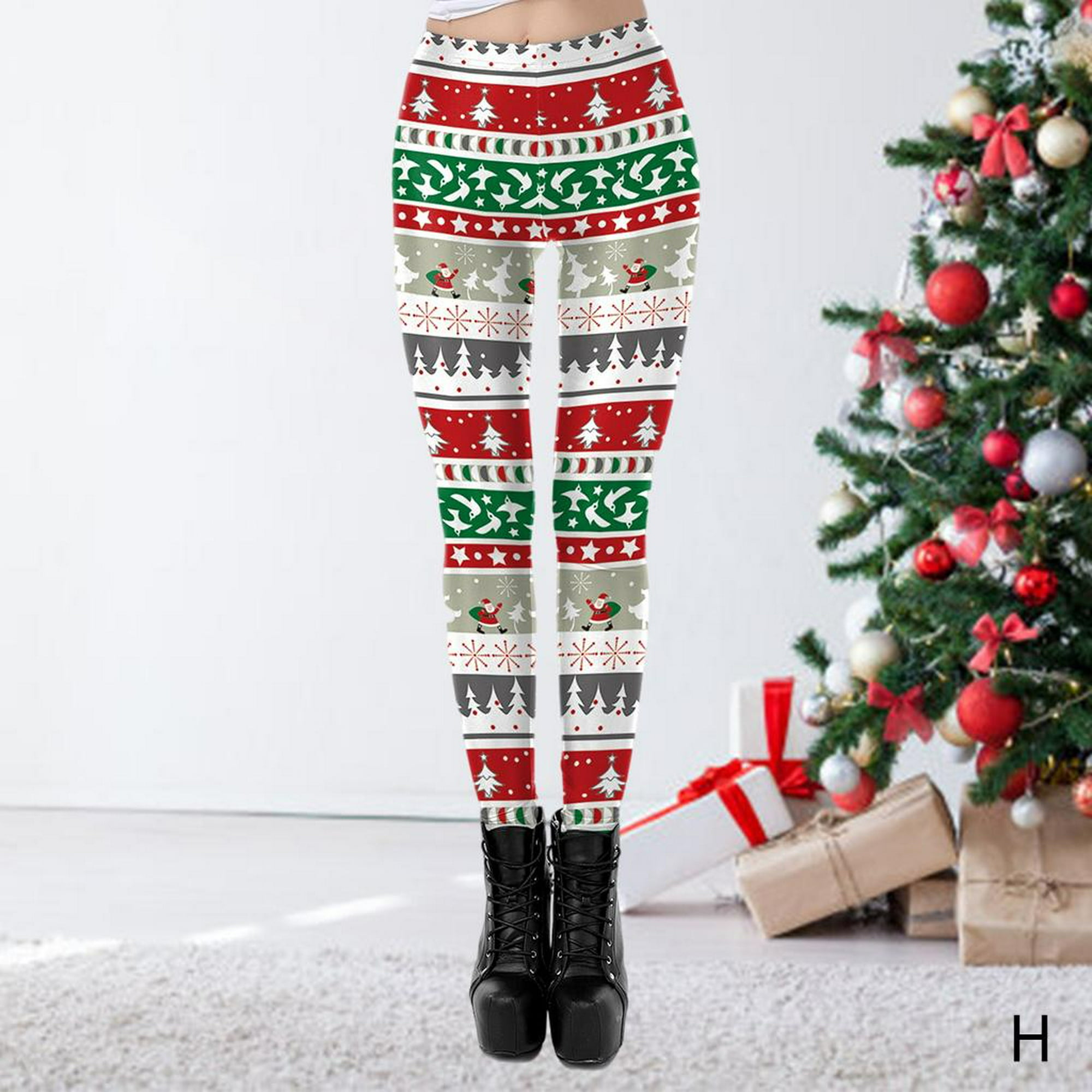 Leggings ajustados de Navidad, mallas elásticas estampadas, pantalones, de  nieve, Reno, Santa, mujeres informales para vacaciones, deporte, gimna , F  : : Ropa, Zapatos y Accesorios