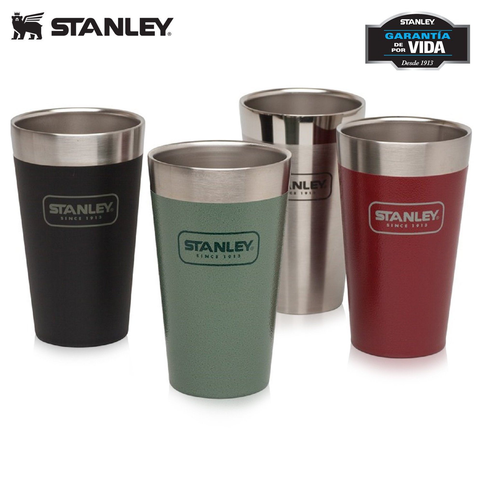 Vaso para cerveza Stanley Classic Series de acero inoxidable con 3 piezas