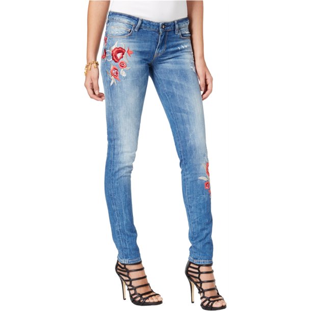 GUESS Mujer Starlet Skinny Fit Jeans, Azul, 24 Regular Guess