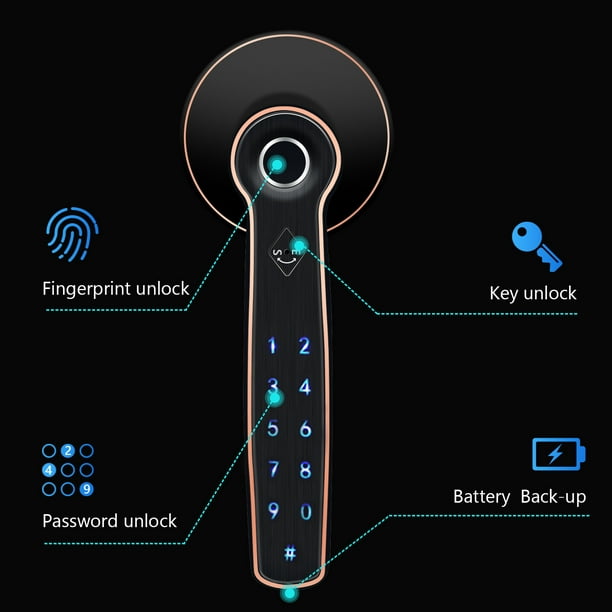  Cerradura de puerta con huella digital Bluetooth