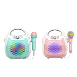 Máquina de karaoke para niños y niñas con 2 micrófonos, máquina de canto  portátil para niños pequeños, Bluetooth, juguete de karaoke para niños