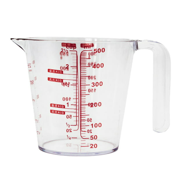 Hemoton Recipientes de harina, vaso medidor de líquido triangular, 8.5 fl  oz, jarra medidora de líquido para cocina, taza dispensadora, tazas