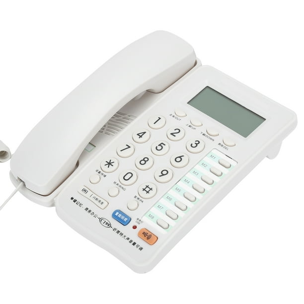  Teléfono fijo con cable Teléfono fijo con función de  redireccionamiento Pantalla de identificación de llamadas con cable para  oficina en casa : Productos de Oficina