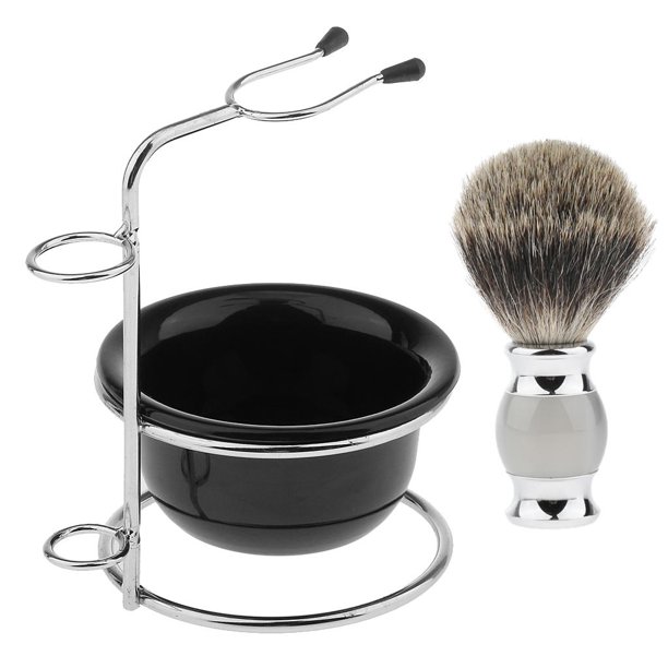 Brocha de Afeitar para Hombre Afeitarse Jabón Taza Taza de Herramientas de  Peluquería de Salón jinwen Juego de cepillo de afeitar