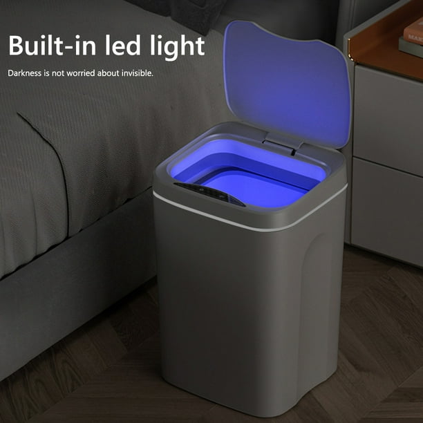 Papelera automática de 16L sin contacto con sensor de movimiento, papelera  de cocina de baño con tapa recargable