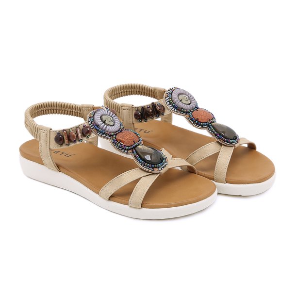 Sandalias de verano para mujer Sandalias planas sin cordones Zapatos  romanos Sandalias informales co Wmkox8yii nm8127