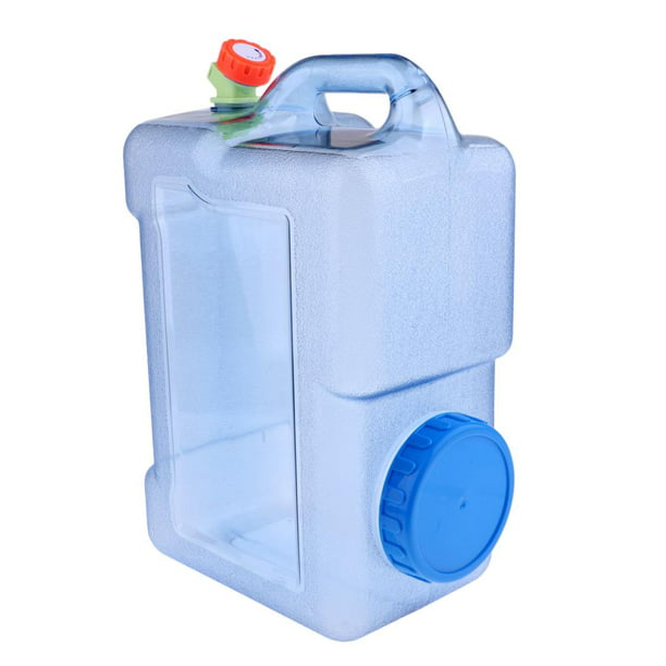 Recipiente de almacenamiento de agua grifo, cubo de transporte de bidón de  agua potable transparente para al aire libre, senderism Macarena contenedor  de almacenamiento de agua