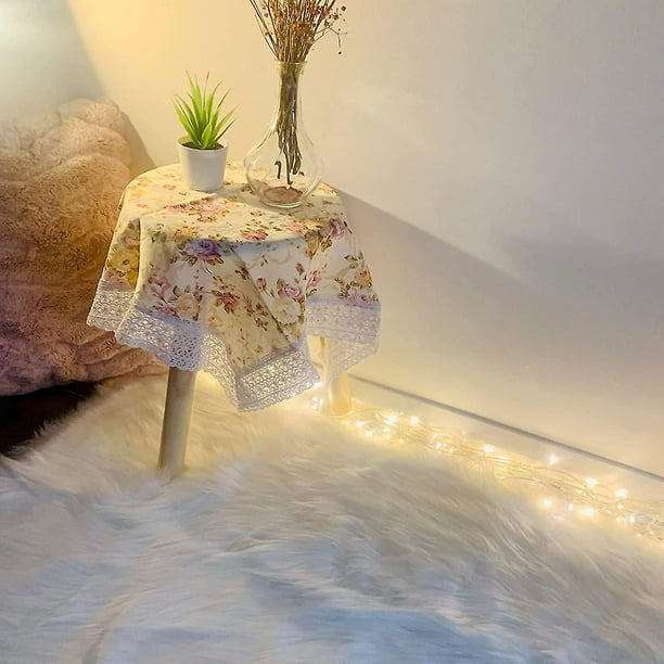 Camino de mesa moderno hecho de piel sintética para Navidad, boda, blanco  (30x180cm) (hy) YONGSHENG 8390611665593