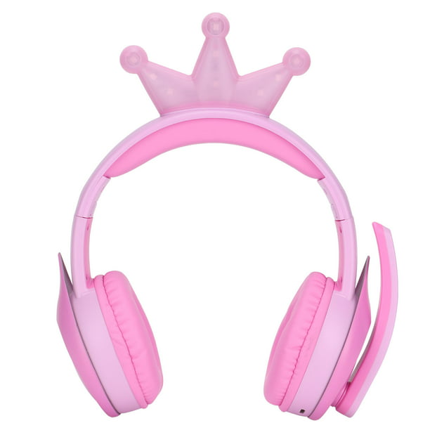 Auriculares Bluetooth para niños Crown multifunción inalámbricos y con  cable para niñas con micrófono para la escuela, estudio, viaje en casa