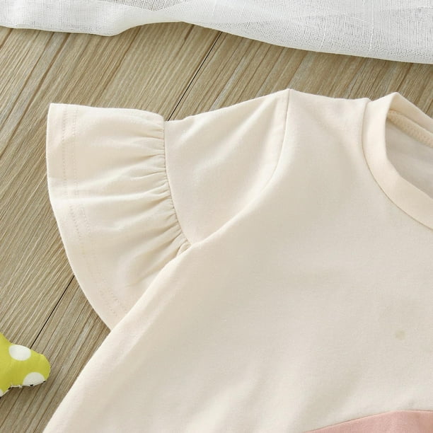El verano ropa de bebé niña camiseta sin mangas de 0-3 meses 6-12
