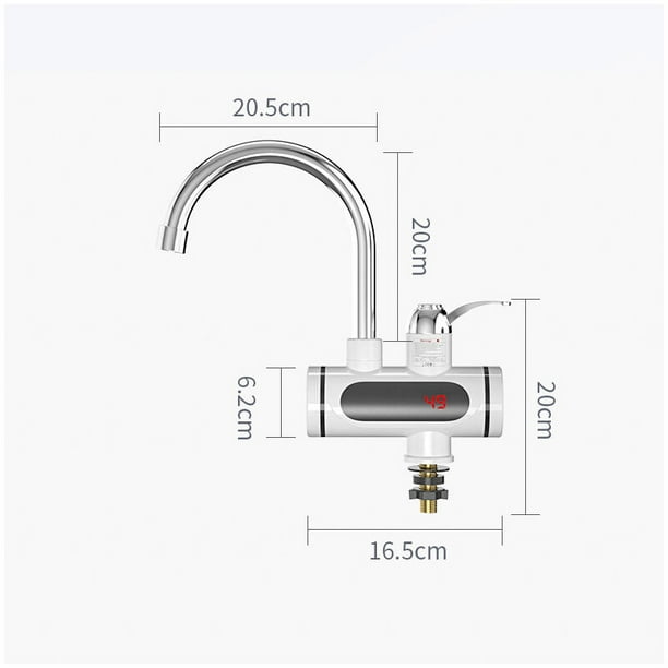 Grifo eléctrico 220 V con calentador de agua instantáneo de 3000 W  Indicador LED de temperatura calentador de agua de cocina