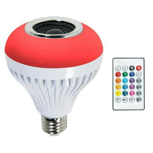 2 Bombillas LED Que Cambian de Color con Control Remoto para Decoración Del  Hogar 15 W RGBW Yinane Mando a distancia con bombilla RGB
