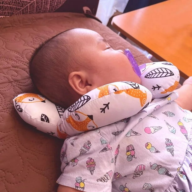 Almohada protectora de viaje para bebé, asiento de coche, soporte para  cabeza y cuello, reposacabezas en forma de U, cojín para niño de 0 a 3 años