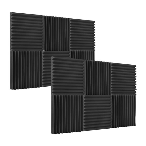 Paquete de 12 paneles de insonorización de espuma acústica espesada de 2 ,  paneles de insonorización autoadhesivos, absorción de sonido oso de fresa  Hogar