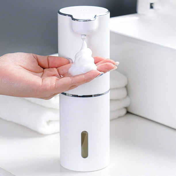 Dispensador de jabón automático de espuma, dispensador de jabón para baño,  desinfectante de manos espumosas, recargable, sin contacto, ahorro de
