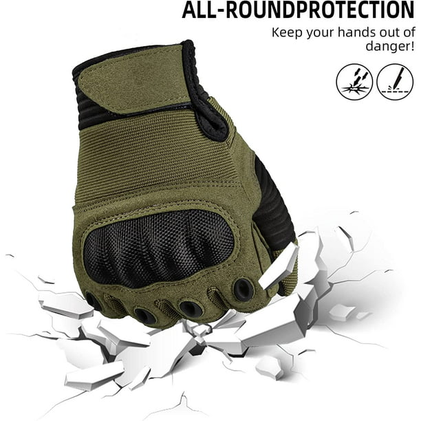 Guantes tácticos de paintball, guantes de Airsoft con pantalla táctil de  dedo completo para hombres, YONGSHENG