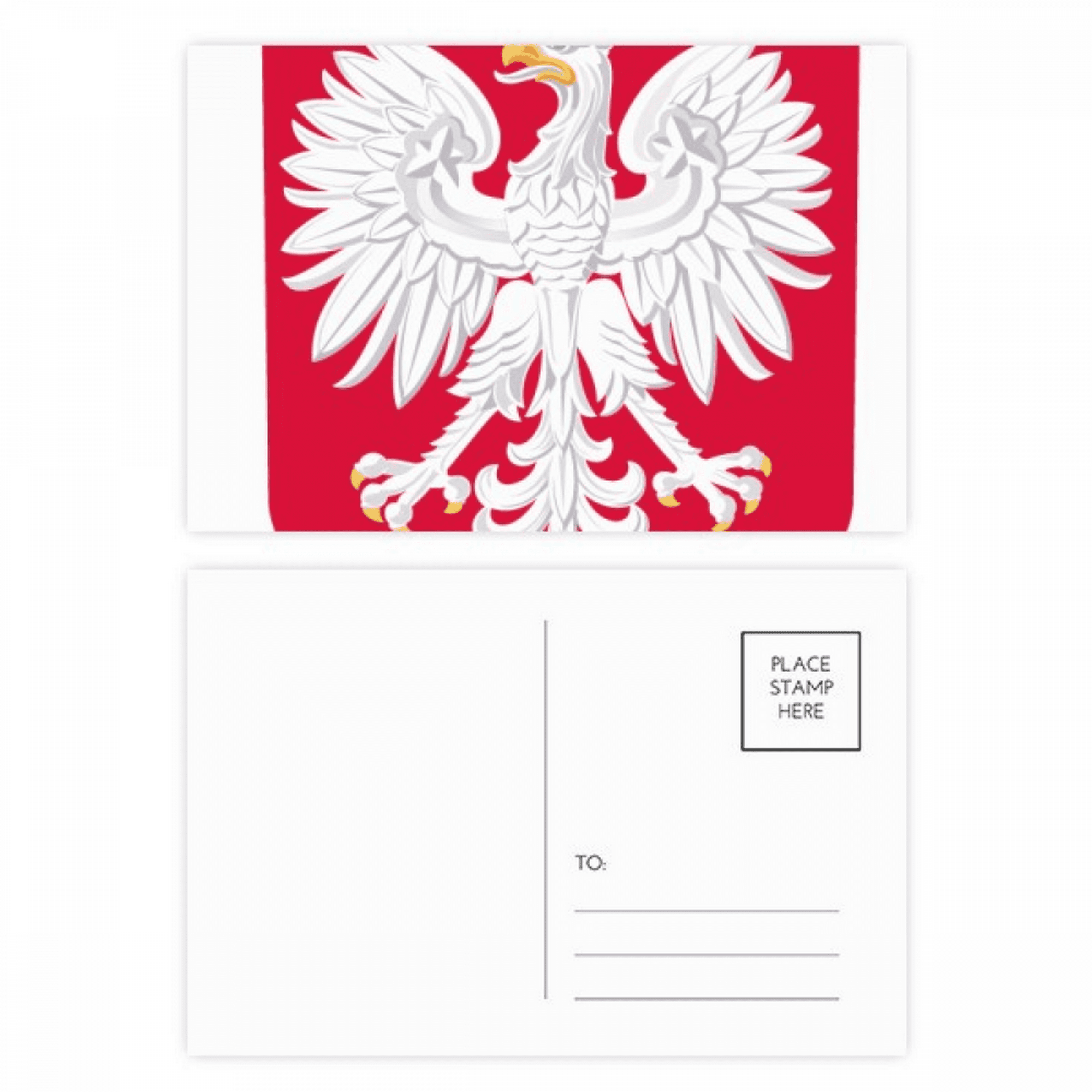 Polonia Europa emblema nacional Set cumpleaños gracias tarjeta postal