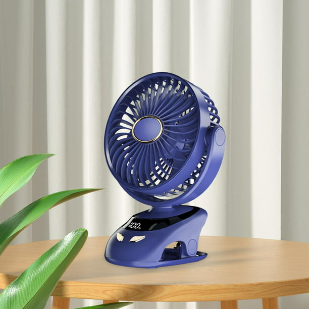 Ventilador pequeño, Ventilador de refrigeración Flexible recargable por USB  de 5 velocidades, Ventilador eléctrico ligero, Ventilador de escritorio