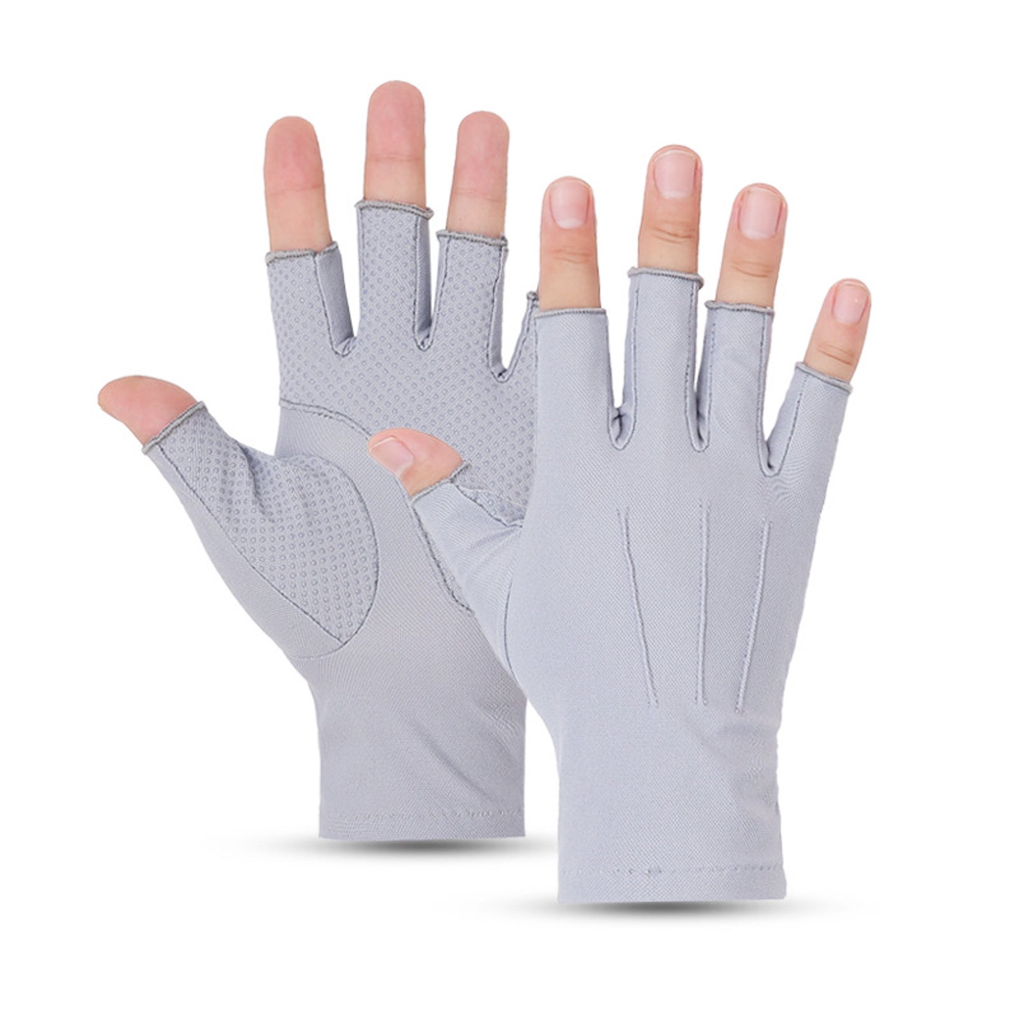  Guantes de protección solar sin dedos para mujer, guantes de  conducción antideslizantes de verano : Ropa, Zapatos y Joyería