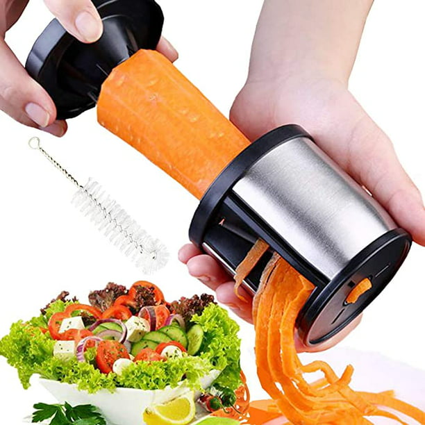 Espiralizador de verduras - 4 cuchillas reemplazables - Acero
