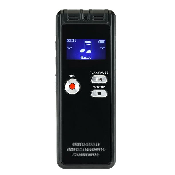  Reloj grabadora de voz, grabadora de voz inteligente con  reducción de ruido, reducción de ruido HD activada por voz, reproductor MP3  digital con pantalla (negro) : Electrónica