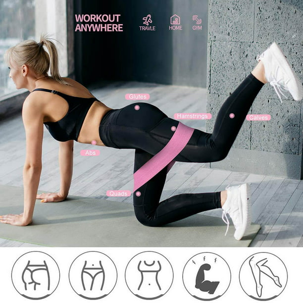 Yoga Pilates Banda de resistencia Bandas elásticas de entrenamiento largo  para fisioterapia Fuerza de la parte inferior del cuerpo Bandas de  ejercicio elástico