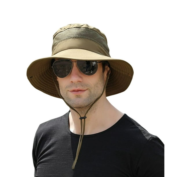 Qarigey Hombres pesca Camping cubo sombrero pescador gorra hombre Color  sólido transpirable verano g Qarigey AP012749-01