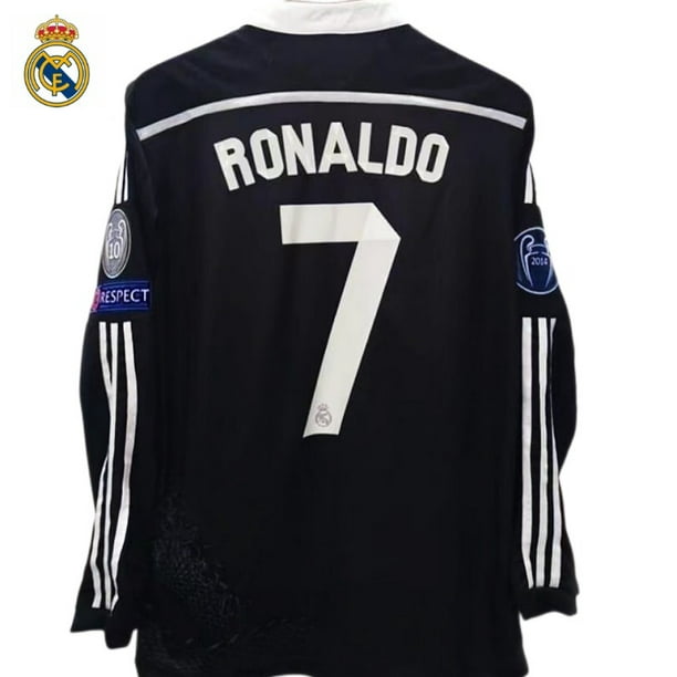  SJENG Camiseta de manga larga con cuello redondo del Real Madrid,  camiseta ligera de manga larga para niños pequeños, Negro - : Ropa, Zapatos  y Joyería