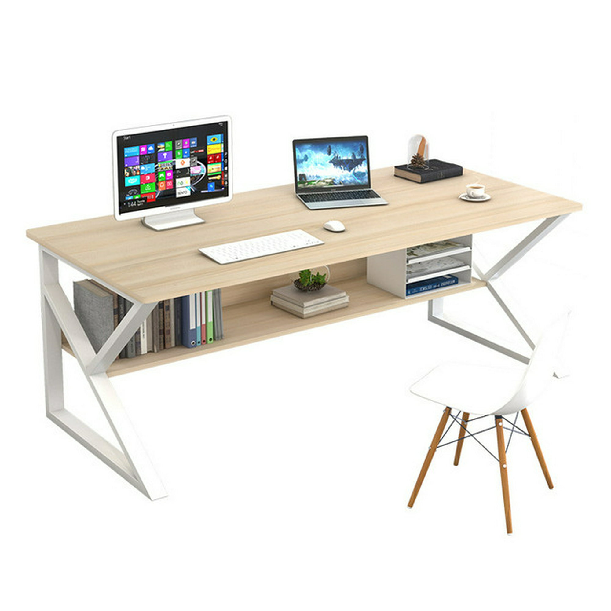 Mesa escritorio barata en color maple