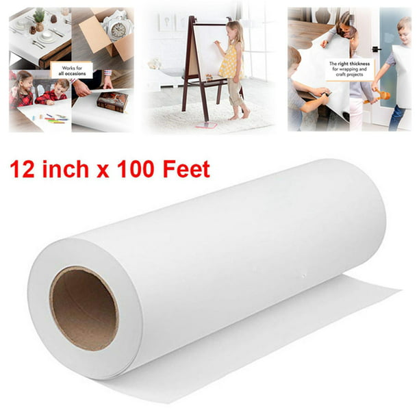 Rollo papel kraft blanco 1x5 metros