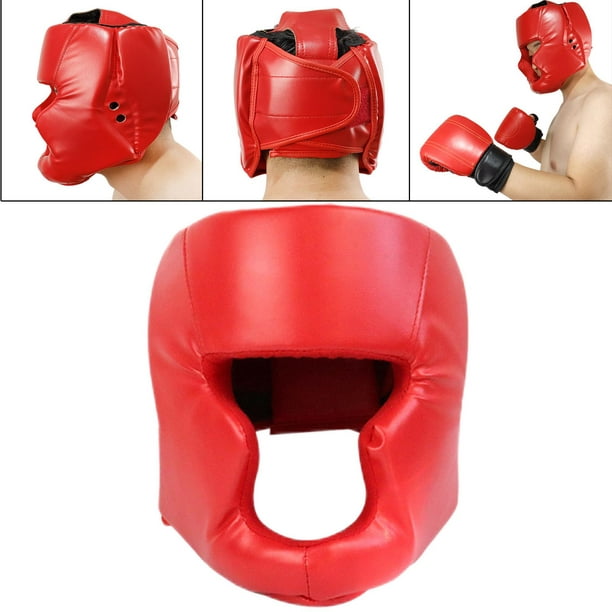 Casco de boxeo Protección de mejillas Casco ligero de lucha Mma Sparring  Color Azul L Cola Casco de boxeo