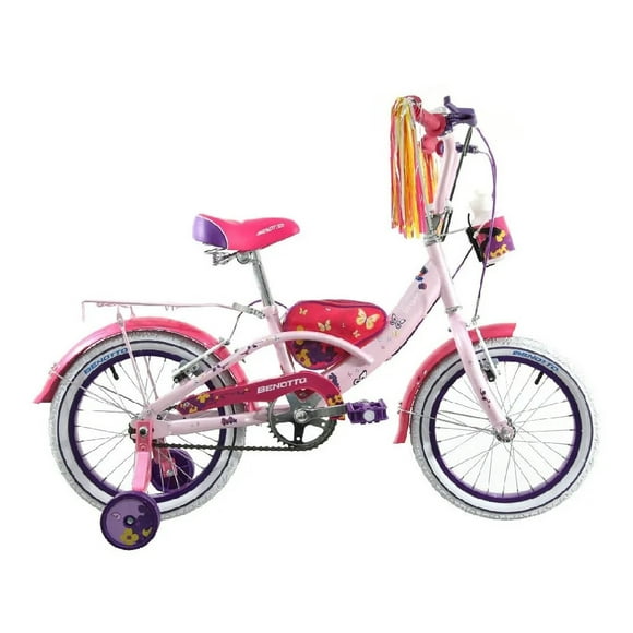 bicicleta acero city brianna r16 1v rosa niña benotto benotto crdbri1601unpr
