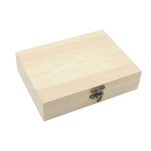 Caja decorativa de madera 3 en 1 con tapa con bisagras caja de