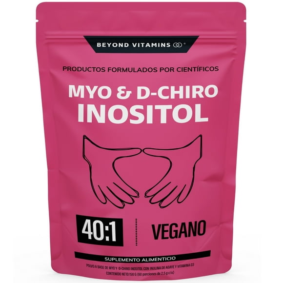 suplemento alimenticio myo y dchiro inositol vegano 150 gr beyond vitamins inositol suplemento alimenticio vitaminas en polvo
