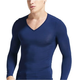 Ropa interior térmica fina delgada para hombre, ropa de otoño de cuello  redondo, camisa básica trans Pompotops oipoqjl7925