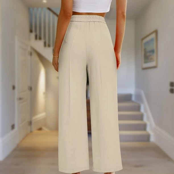mujer moda color sólido pantalones cortos de cintura alta señora verano  casual pantalones cortos