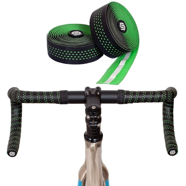  Cinta para manillar de bicicleta, cinta para manillar de  bicicleta, cinta para manillar de bicicleta, cinta para bicicleta de  carretera, impermeable, cinta de EVA con enchufe de 2 barras (color 