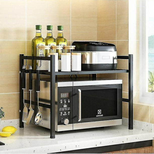 Estante de cocina para microondas, encimera, arrocera, horno, soporte de  almacenamiento de condimentos multicapa integrado para