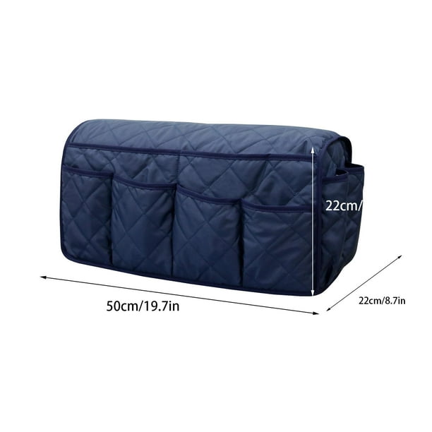 5 bolsillos sofá reposabrazos organizador bolsa de ahorro de espacio bolsa  de almacenamiento universal sillón reclinable para bebidas gafas Macarena  Organizador de reposabrazos de sofá