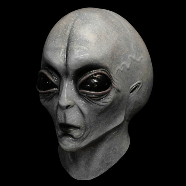Máscara de cabeza de alienígena para adultos y niños, disfraz de Halloween,  máscara realista de alienígena, de látex, máscara de cabeza completa