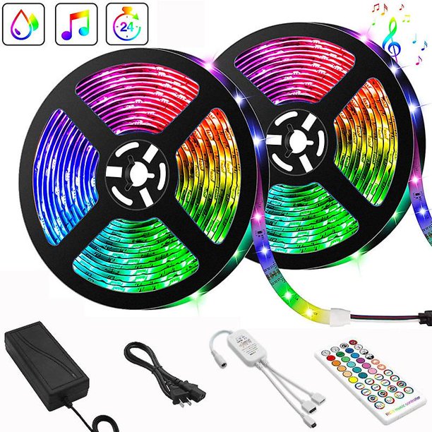 Tira LED de Bluetooth 10M Luces LED RGB 5050 Música de Tira Con Control de  APP