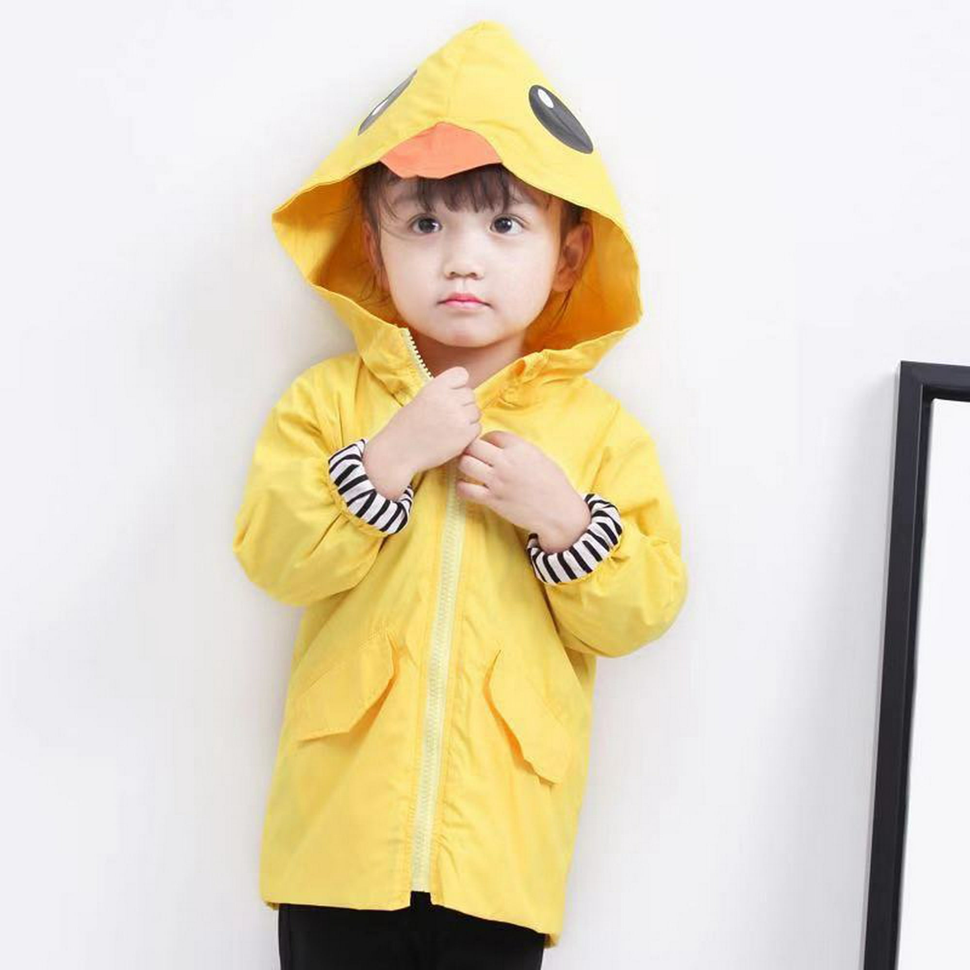Chubasquero de pato para bebé, niño y niña, bonito traje de abrigo con  cremallera y capucha de dibujos animados Sincero Ropa