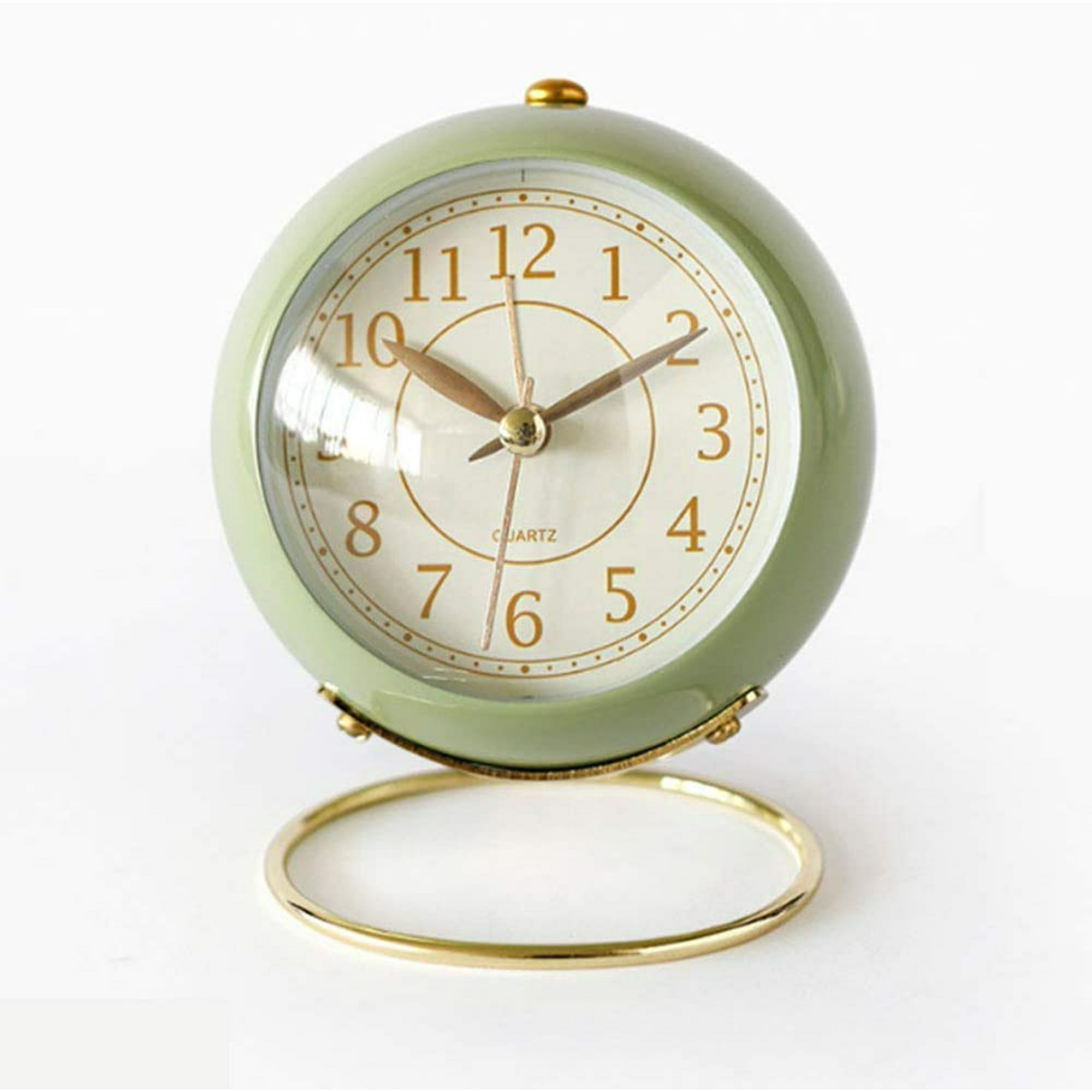  Reloj despertador silencioso vintage: reloj pequeño que no hace  tictac, reloj de mesa retro de diseño simple, funciona con pilas para el  hogar, oficina, sala de estar, dormitorio, mesita de noche