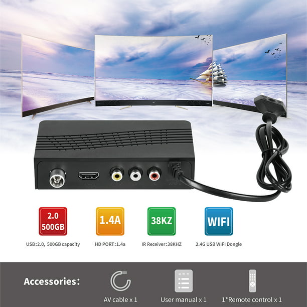 Decodificador de TV Digital 1080P reproductor receptor de pantalla de vídeo