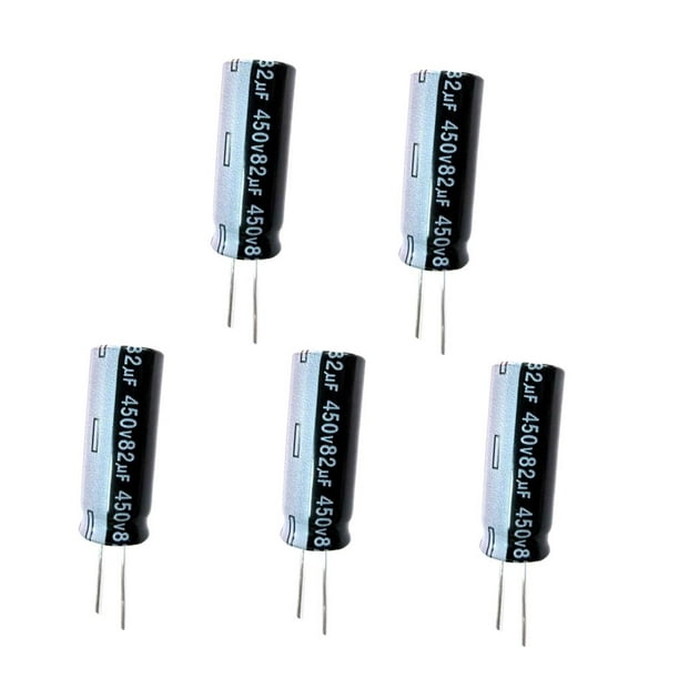 10 condensadores electrolíticos de aluminio, 450 V, 16 x 25 mm, 68 , 105  degree, componentes electrónicos de cables radiales de electrólisis Zulema Condensadores  electrolíticos